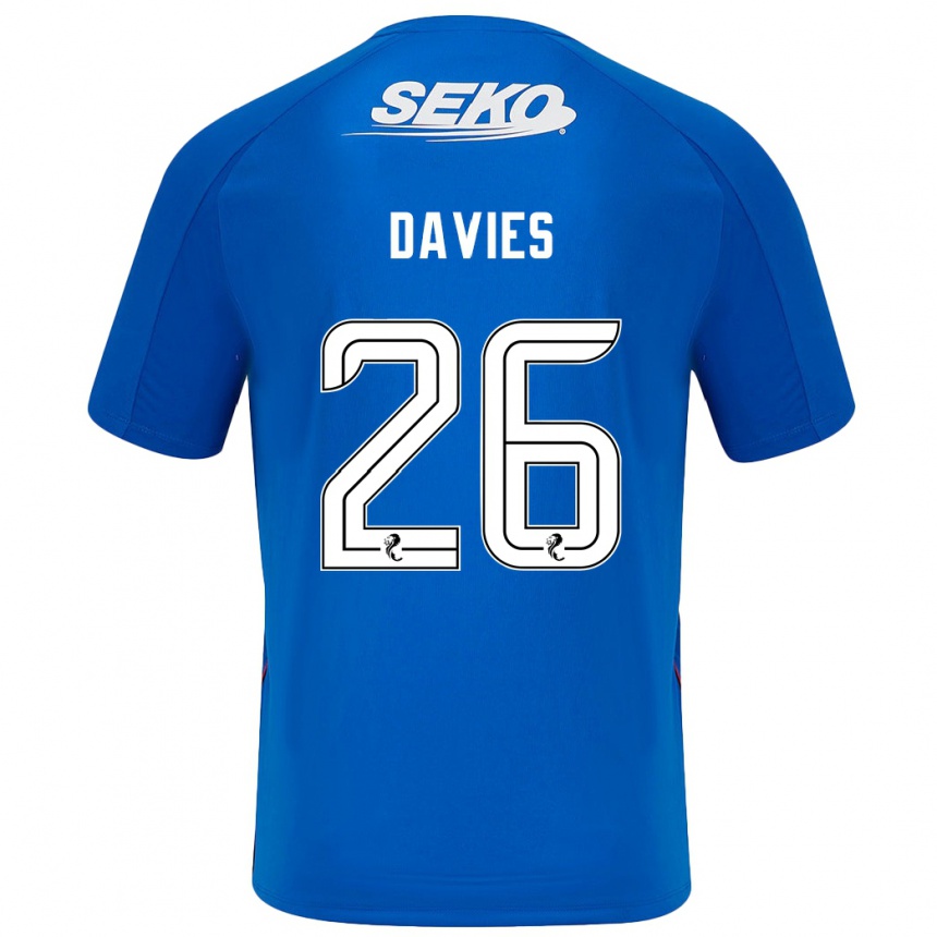 Kids Football Ben Davies #26 Dark Blue Home Jersey 2024/25 T-Shirt Australia