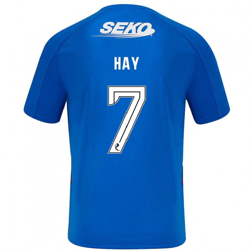 Kids Football Brogan Hay #7 Dark Blue Home Jersey 2024/25 T-Shirt Australia