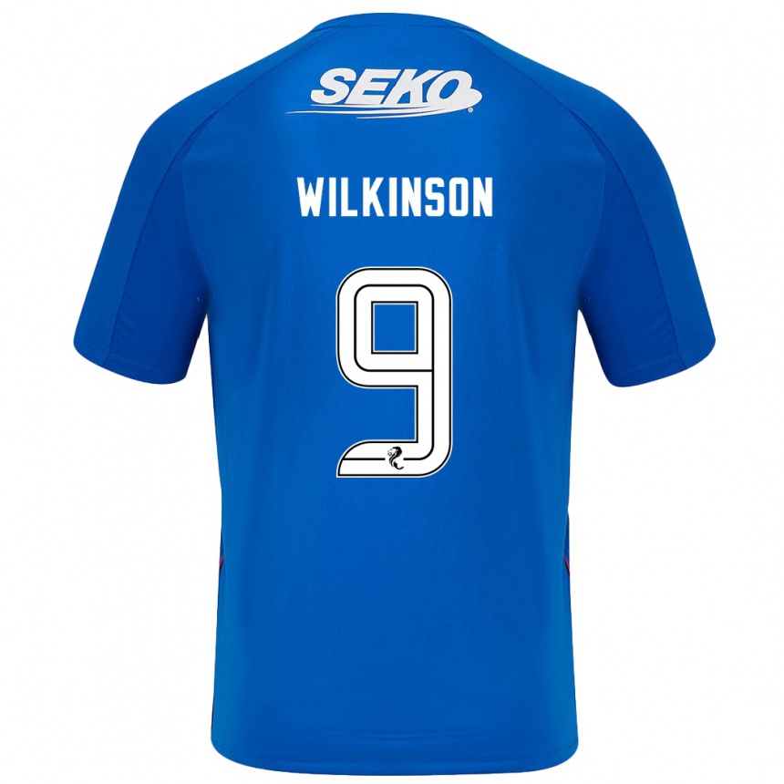 Kids Football Katie Wilkinson #9 Dark Blue Home Jersey 2024/25 T-Shirt Australia