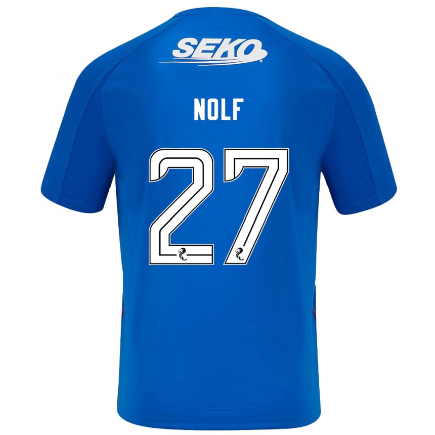 Kids Football Madeline Nolf #27 Dark Blue Home Jersey 2024/25 T-Shirt Australia