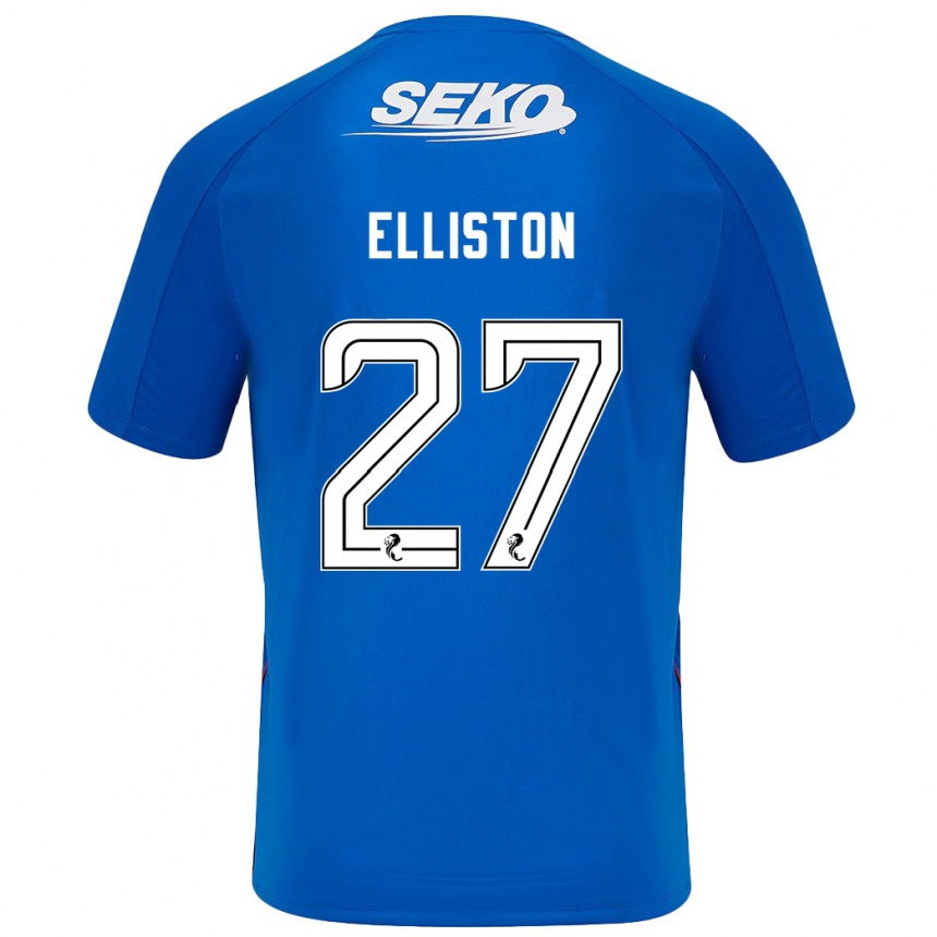 Kids Football Maddie Elliston #27 Dark Blue Home Jersey 2024/25 T-Shirt Australia