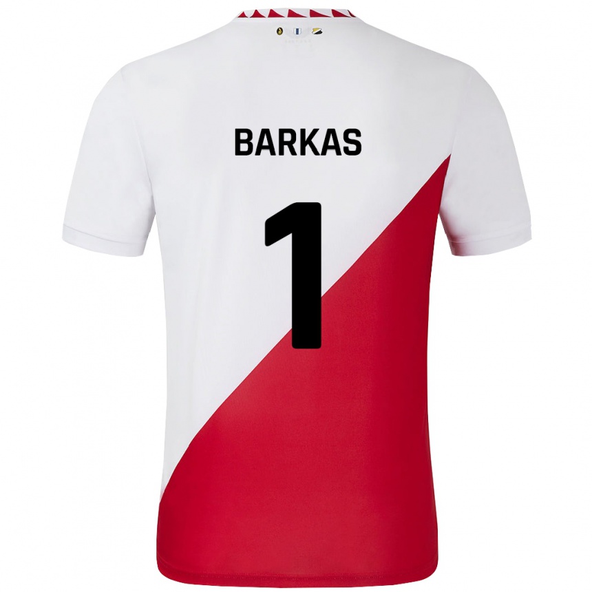 Kids Football Vasilios Barkas #1 White Red Home Jersey 2024/25 T-Shirt Australia