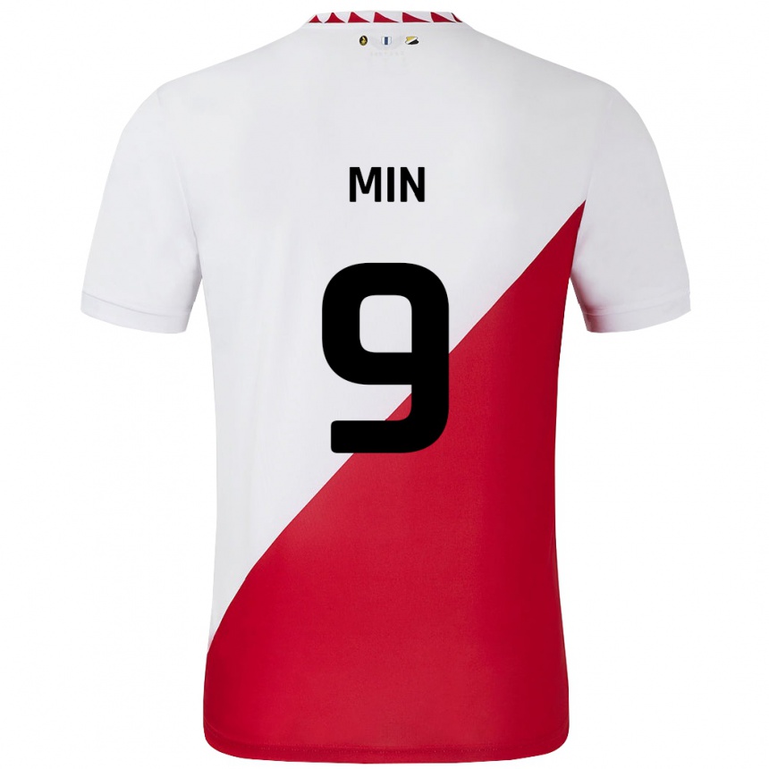 Kids Football David Min #9 White Red Home Jersey 2024/25 T-Shirt Australia