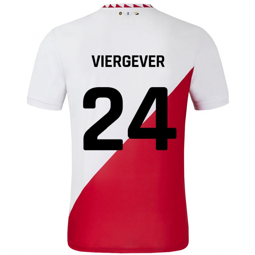 Kids Football Nick Viergever #24 White Red Home Jersey 2024/25 T-Shirt Australia