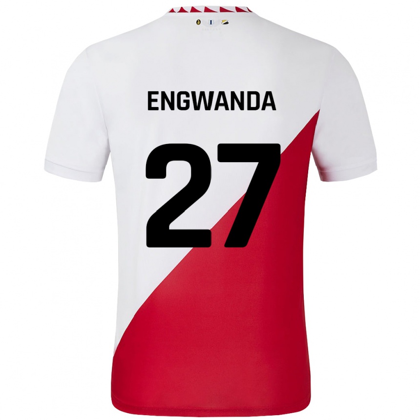 Kids Football Alonzo Engwanda #27 White Red Home Jersey 2024/25 T-Shirt Australia