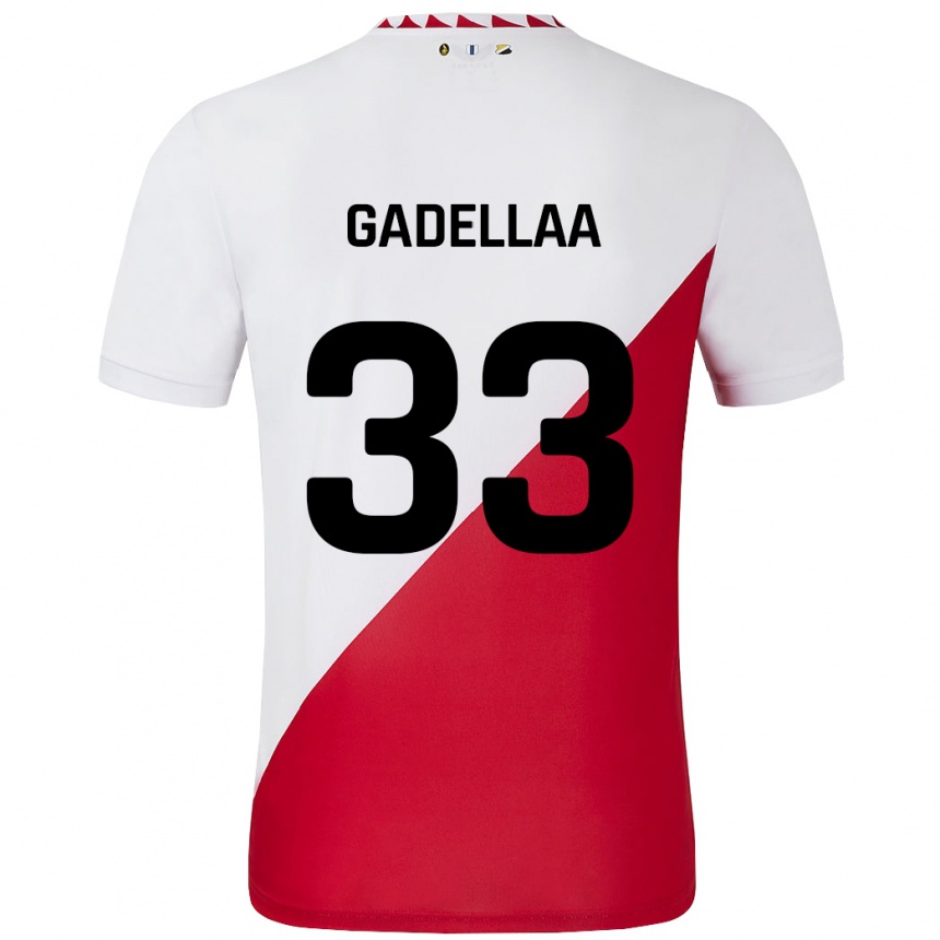 Kids Football Kevin Gadellaa #33 White Red Home Jersey 2024/25 T-Shirt Australia