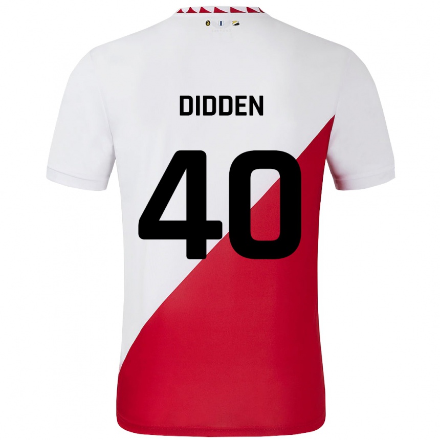 Kids Football Matisse Didden #40 White Red Home Jersey 2024/25 T-Shirt Australia