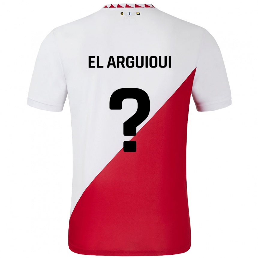 Kids Football Rafik El Arguioui #0 White Red Home Jersey 2024/25 T-Shirt Australia