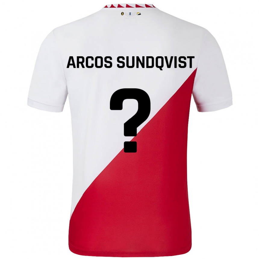 Kids Football Gustav Arcos Sundqvist #0 White Red Home Jersey 2024/25 T-Shirt Australia