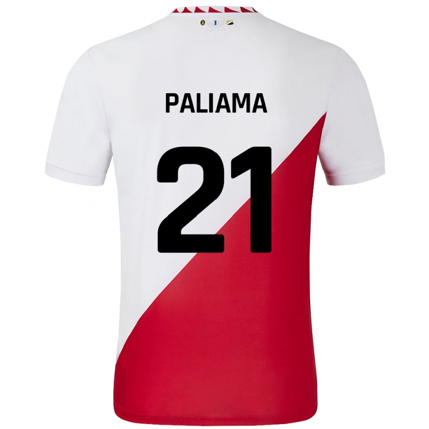 Kids Football Joni Paliama #21 White Red Home Jersey 2024/25 T-Shirt Australia