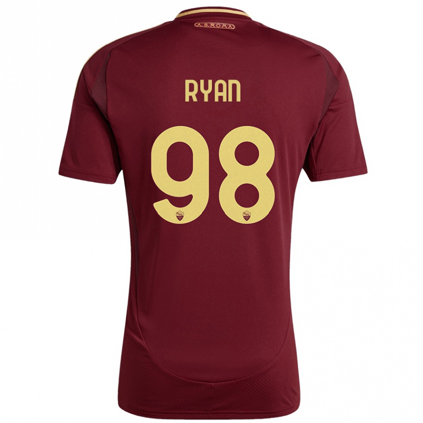 Kids Football Mathew Ryan #98 Red Brown Gold Home Jersey 2024/25 T-Shirt Australia