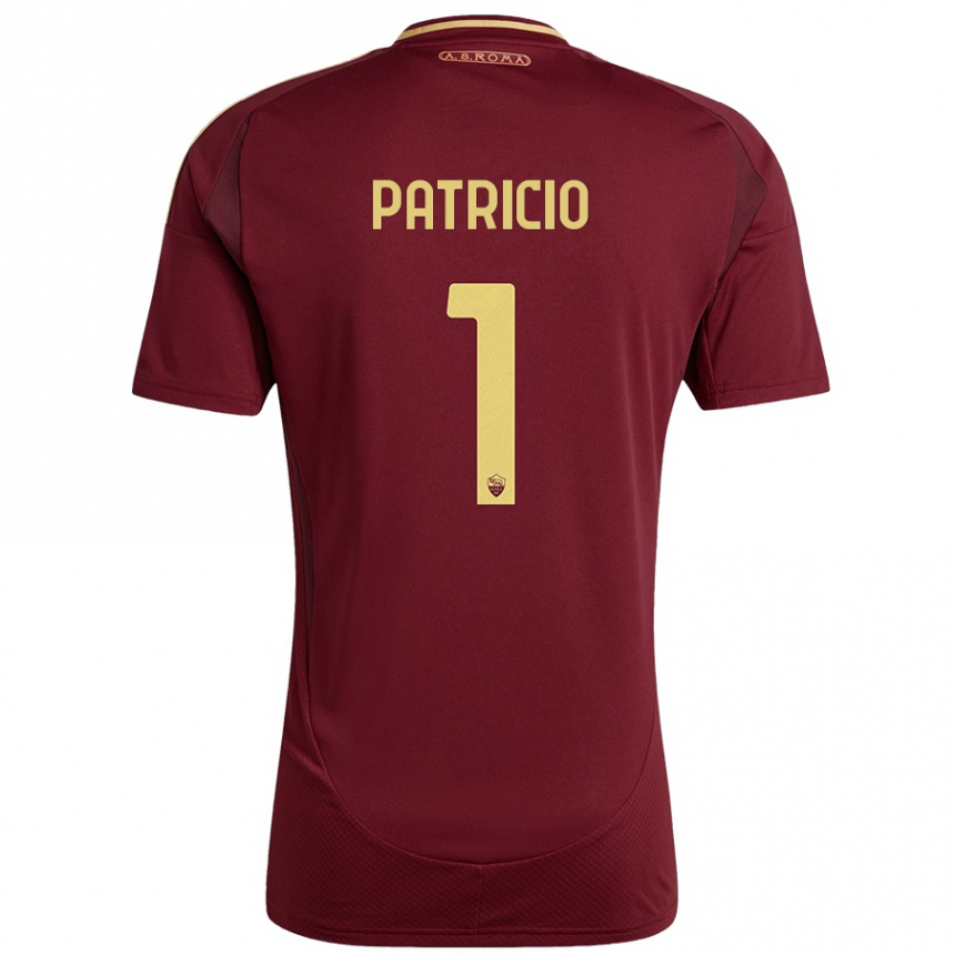 Kids Football Rui Patricio #1 Red Brown Gold Home Jersey 2024/25 T-Shirt Australia