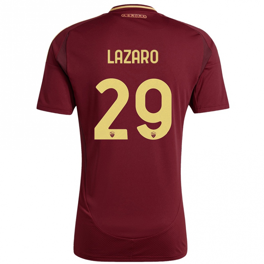 Kids Football Paloma Lazaro #29 Red Brown Gold Home Jersey 2024/25 T-Shirt Australia