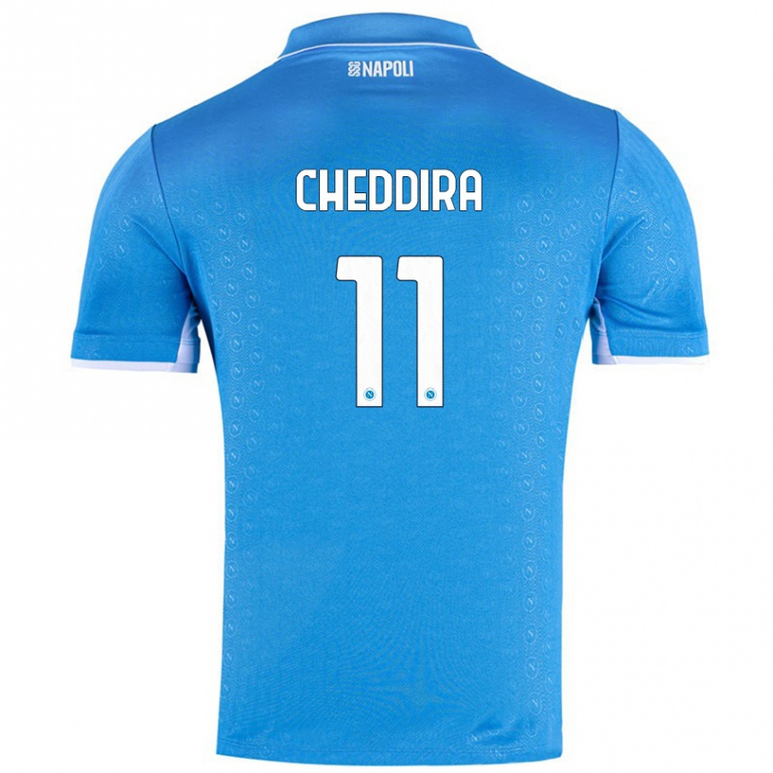 Kids Football Walid Cheddira #11 Sky Blue Home Jersey 2024/25 T-Shirt Australia