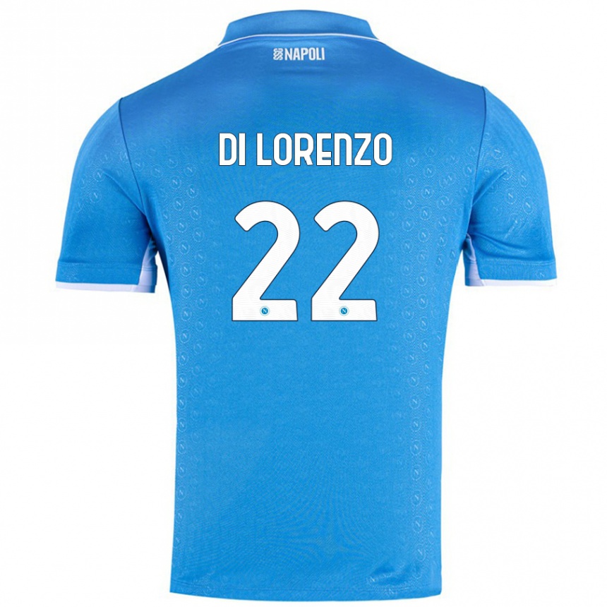 Kids Football Giovanni Di Lorenzo #22 Sky Blue Home Jersey 2024/25 T-Shirt Australia