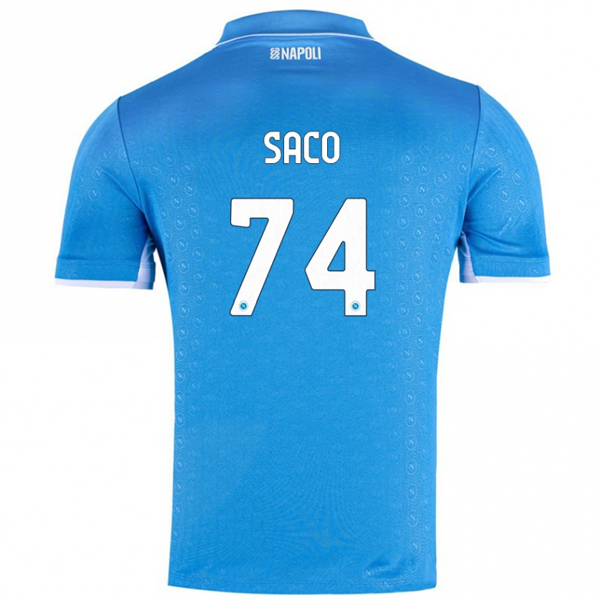 Kids Football Coli Saco #74 Sky Blue Home Jersey 2024/25 T-Shirt Australia