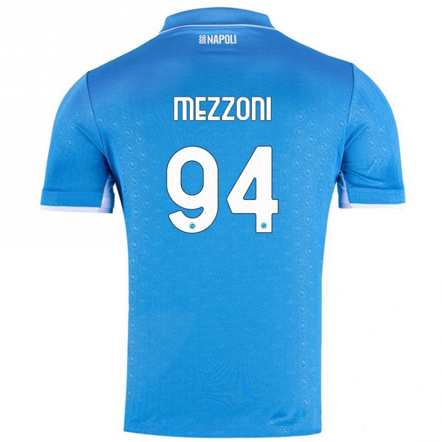 Kids Football Francesco Mezzoni #94 Sky Blue Home Jersey 2024/25 T-Shirt Australia