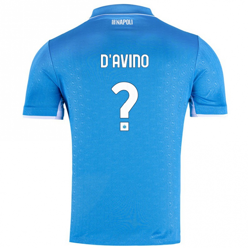 Kids Football Luigi D'avino #0 Sky Blue Home Jersey 2024/25 T-Shirt Australia