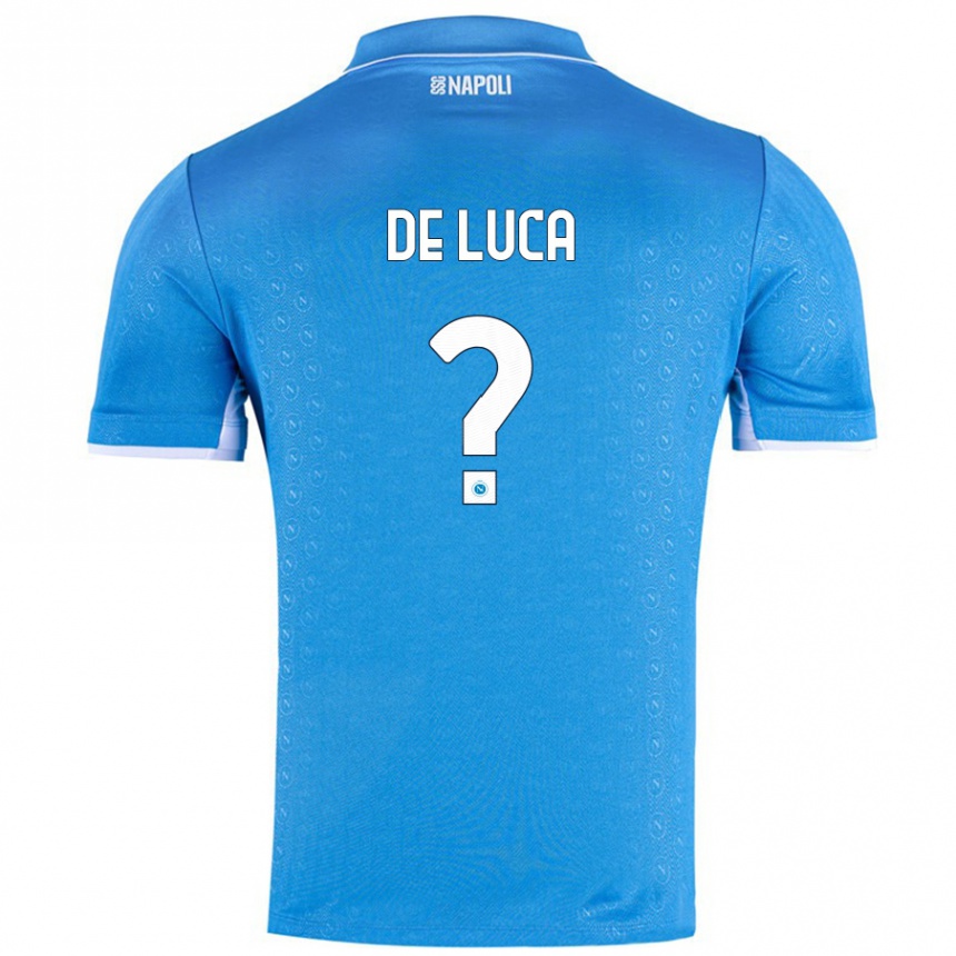 Kids Football Alfonso De Luca #0 Sky Blue Home Jersey 2024/25 T-Shirt Australia