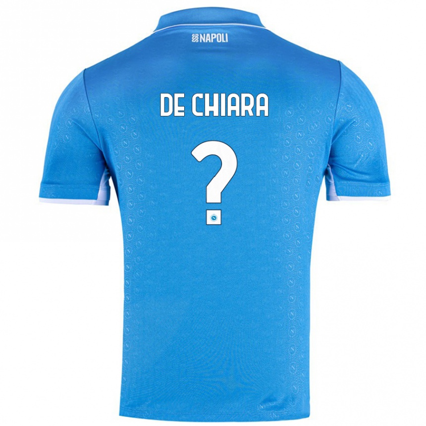 Kids Football Emmanuele De Chiara #0 Sky Blue Home Jersey 2024/25 T-Shirt Australia