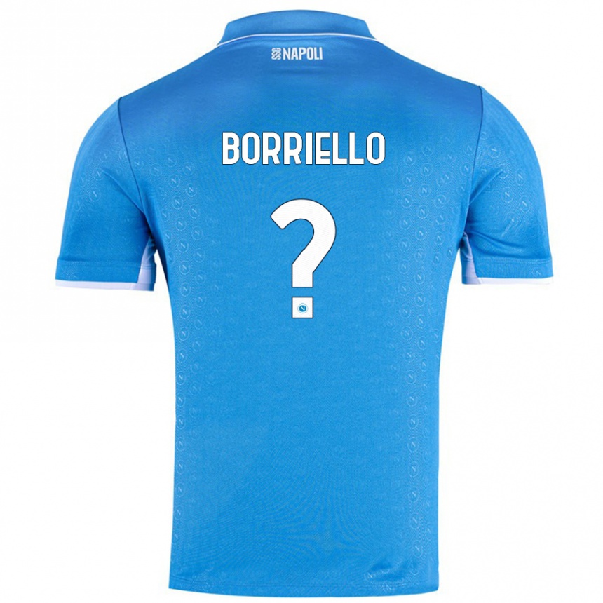 Kids Football Salvatore Borriello #0 Sky Blue Home Jersey 2024/25 T-Shirt Australia