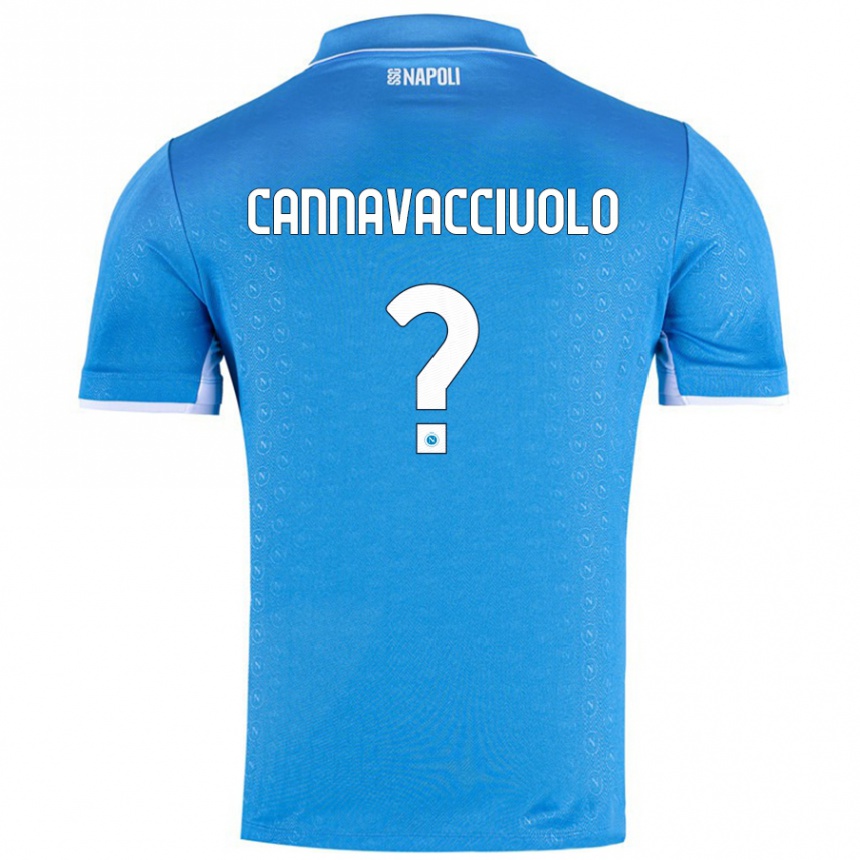 Kids Football Luigi Pio Cannavacciuolo #0 Sky Blue Home Jersey 2024/25 T-Shirt Australia