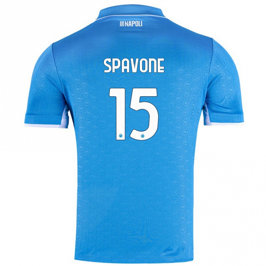 Kids Football Alessandro Spavone #15 Sky Blue Home Jersey 2024/25 T-Shirt Australia