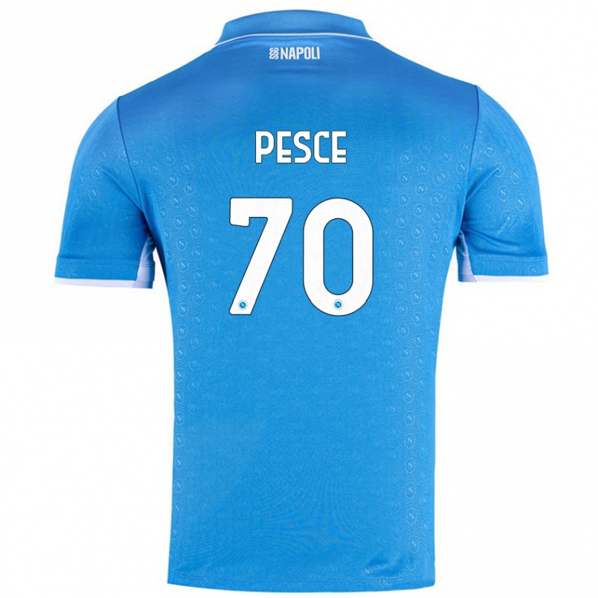 Kids Football Antonio Pesce #70 Sky Blue Home Jersey 2024/25 T-Shirt Australia