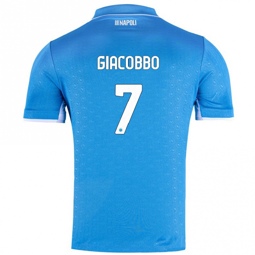 Kids Football Giulia Giacobbo #7 Sky Blue Home Jersey 2024/25 T-Shirt Australia