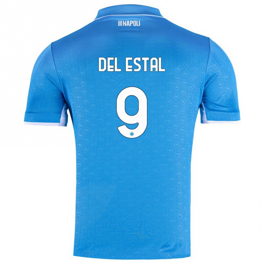 Kids Football Eli Del Estal #9 Sky Blue Home Jersey 2024/25 T-Shirt Australia