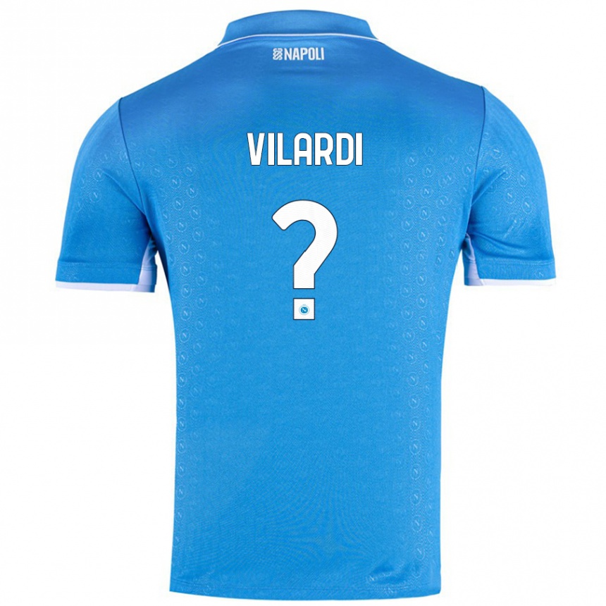 Kids Football Mario Vilardi #0 Sky Blue Home Jersey 2024/25 T-Shirt Australia