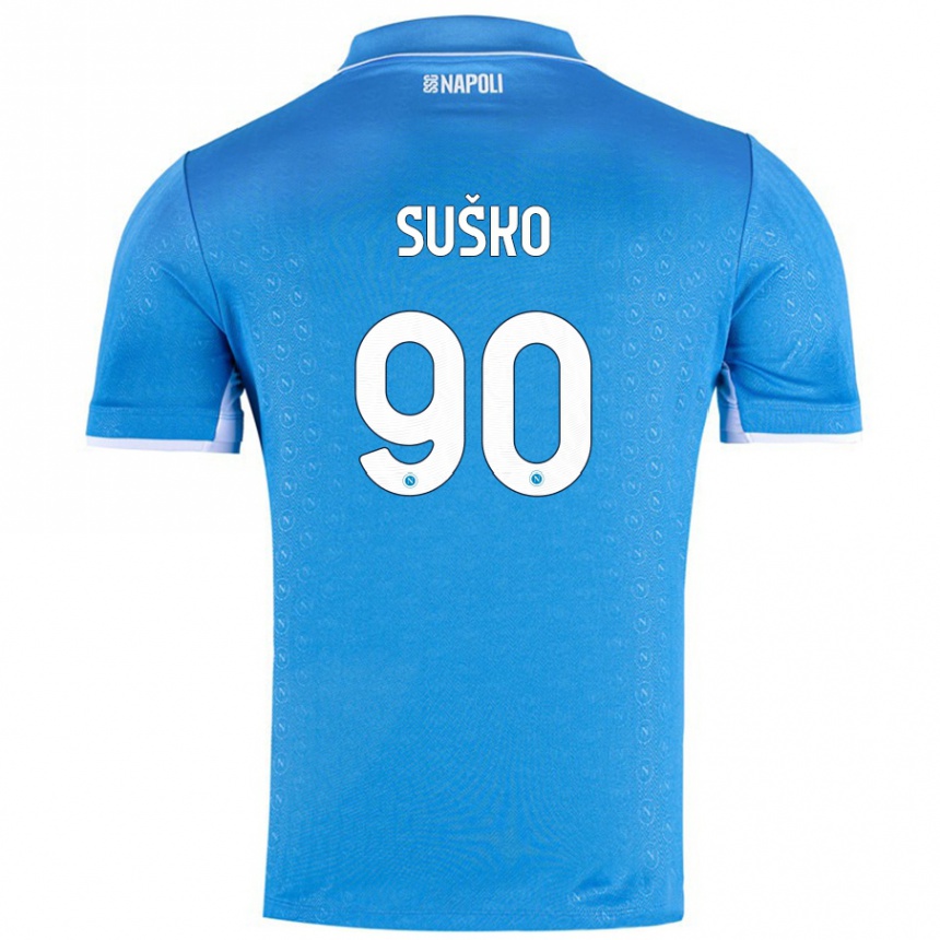 Kids Football Daniel Suško #90 Sky Blue Home Jersey 2024/25 T-Shirt Australia