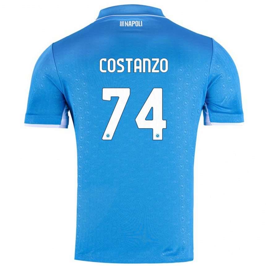 Kids Football Davide Costanzo #74 Sky Blue Home Jersey 2024/25 T-Shirt Australia