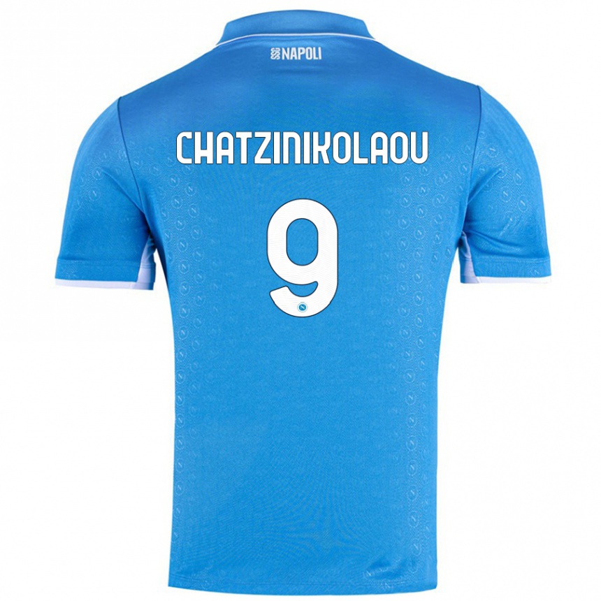 Kids Football Despoina Chatzinikolaou #9 Sky Blue Home Jersey 2024/25 T-Shirt Australia