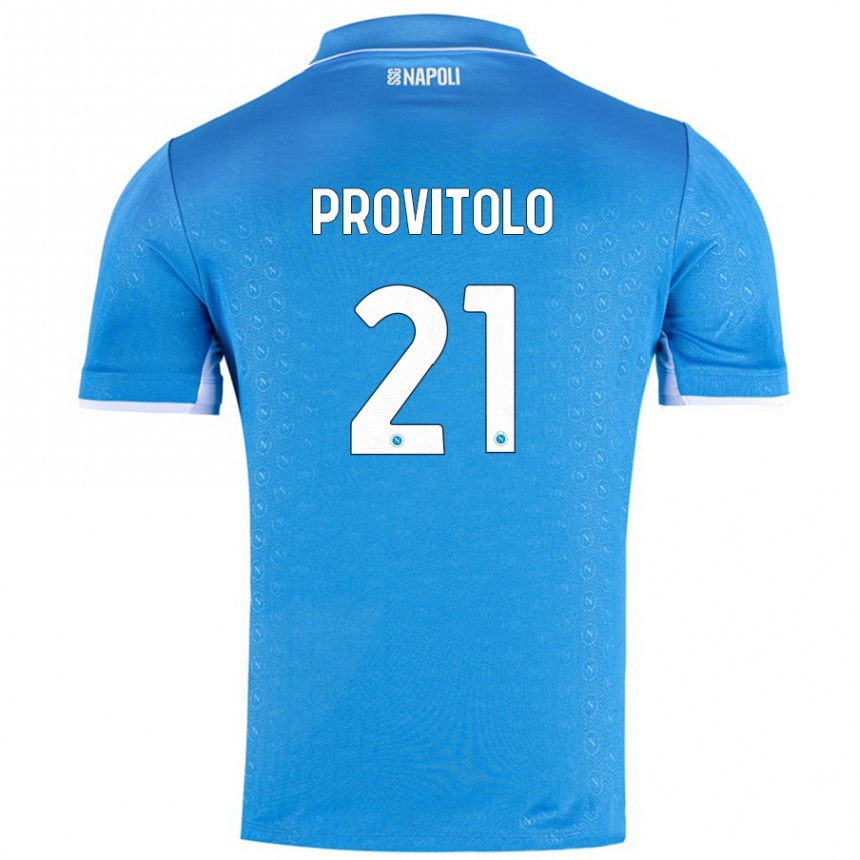 Kids Football Vincenzo Provitolo #21 Sky Blue Home Jersey 2024/25 T-Shirt Australia