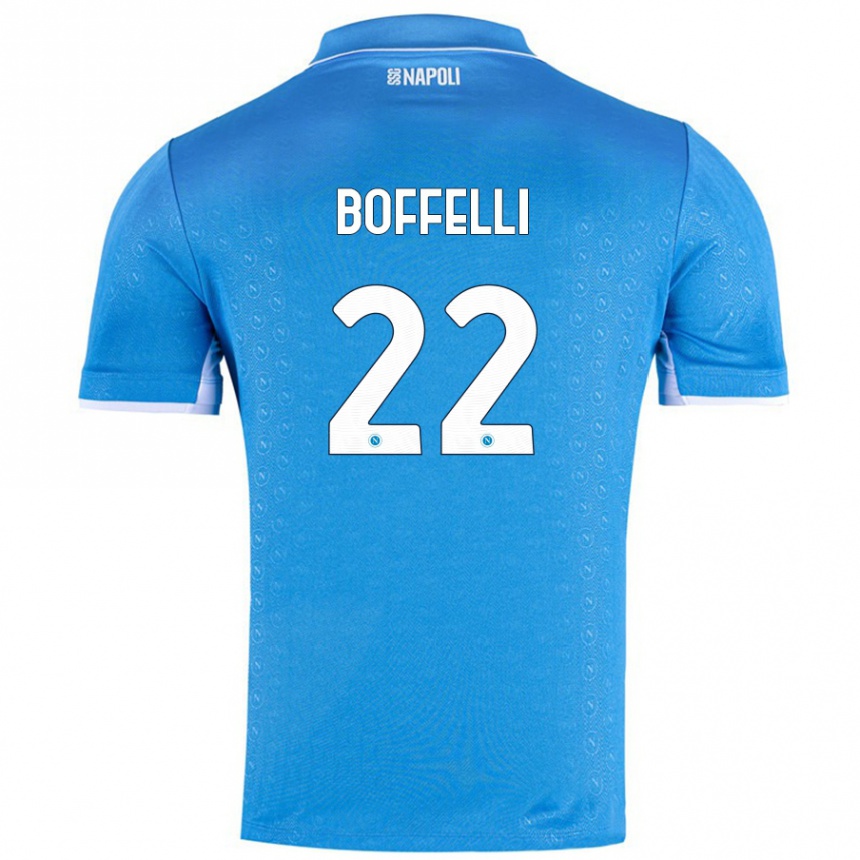 Kids Football Valerio Boffelli #22 Sky Blue Home Jersey 2024/25 T-Shirt Australia