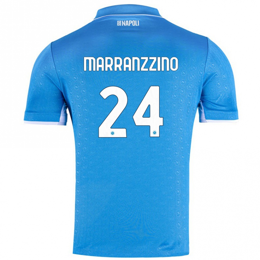 Kids Football Pasquale Marranzzino #24 Sky Blue Home Jersey 2024/25 T-Shirt Australia