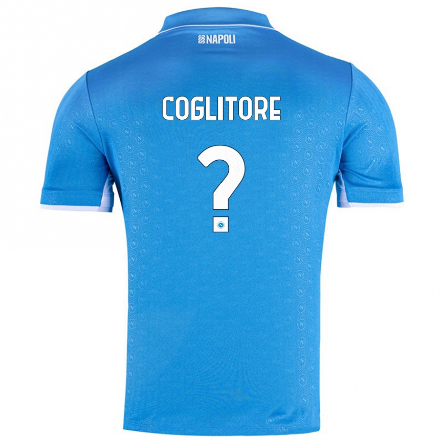 Kids Football Matteo Coglitore #0 Sky Blue Home Jersey 2024/25 T-Shirt Australia