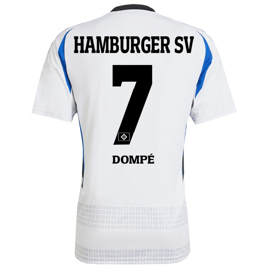 Kids Football Jean-Luc Dompé #7 White Blue Home Jersey 2024/25 T-Shirt Australia