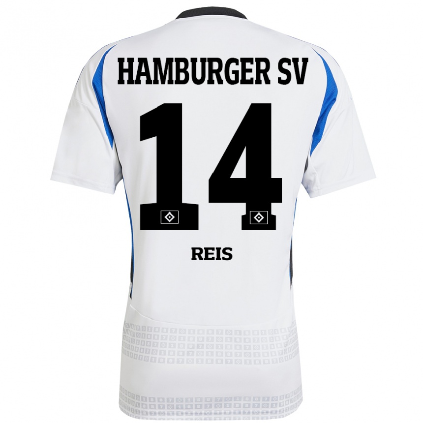 Kids Football Ludovit Reis #14 White Blue Home Jersey 2024/25 T-Shirt Australia