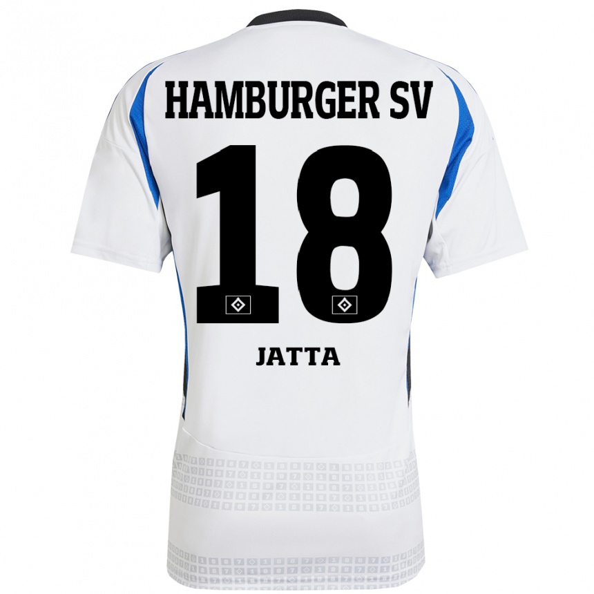 Kids Football Bakery Jatta #18 White Blue Home Jersey 2024/25 T-Shirt Australia