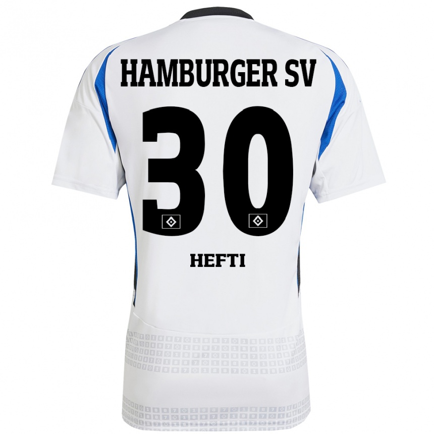 Kids Football Silvan Hefti #30 White Blue Home Jersey 2024/25 T-Shirt Australia