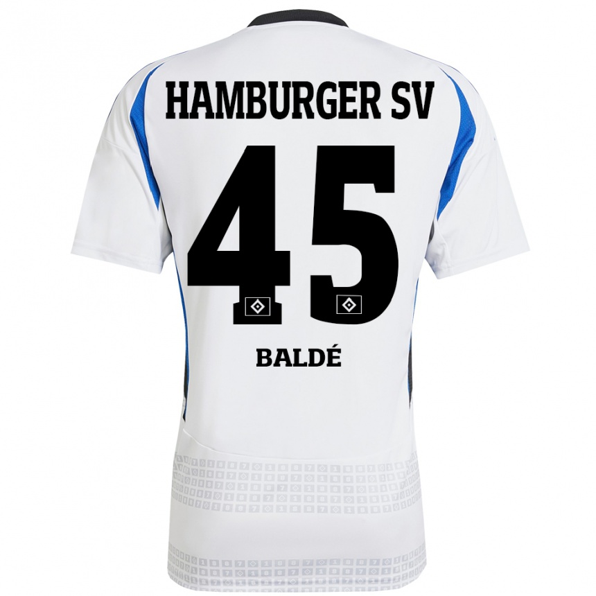 Kids Football Fabio Baldé #45 White Blue Home Jersey 2024/25 T-Shirt Australia