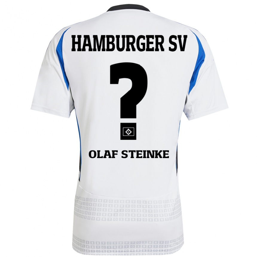 Kids Football Eric Olaf Steinke #0 White Blue Home Jersey 2024/25 T-Shirt Australia