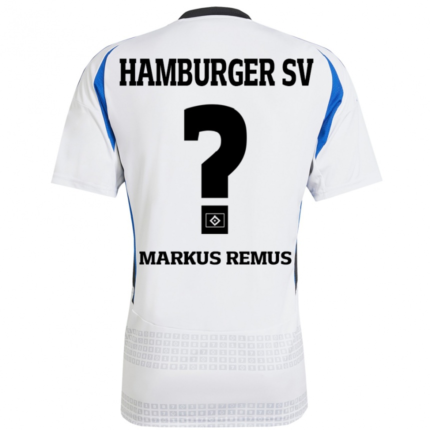 Kids Football Markus Remus #0 White Blue Home Jersey 2024/25 T-Shirt Australia