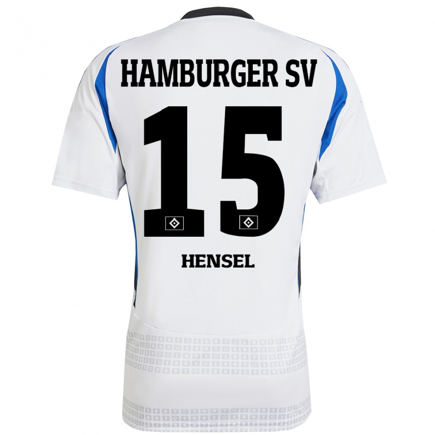 Kids Football Janoah Hensel #15 White Blue Home Jersey 2024/25 T-Shirt Australia