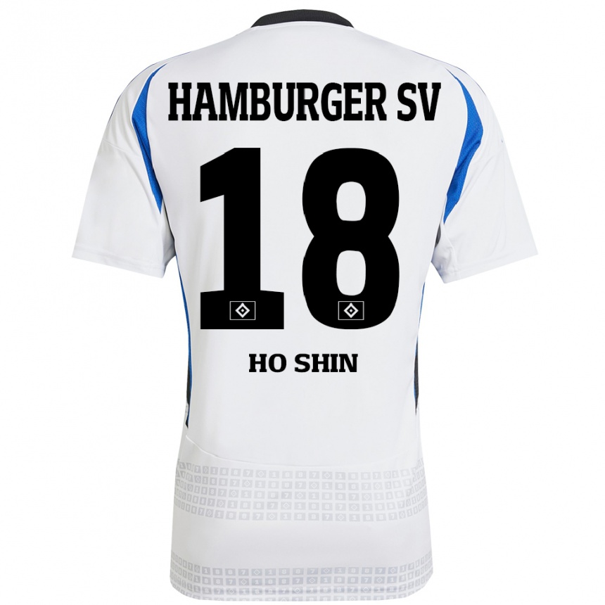 Kids Football Jae Ho Shin #18 White Blue Home Jersey 2024/25 T-Shirt Australia