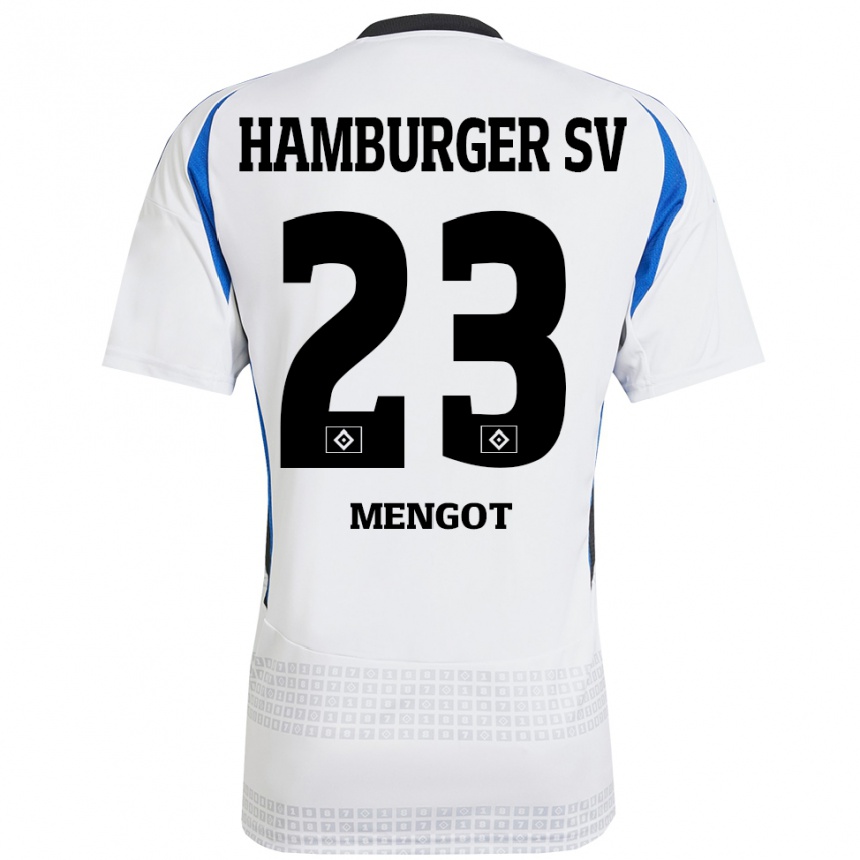 Kids Football Ayukayoh Mengot #23 White Blue Home Jersey 2024/25 T-Shirt Australia