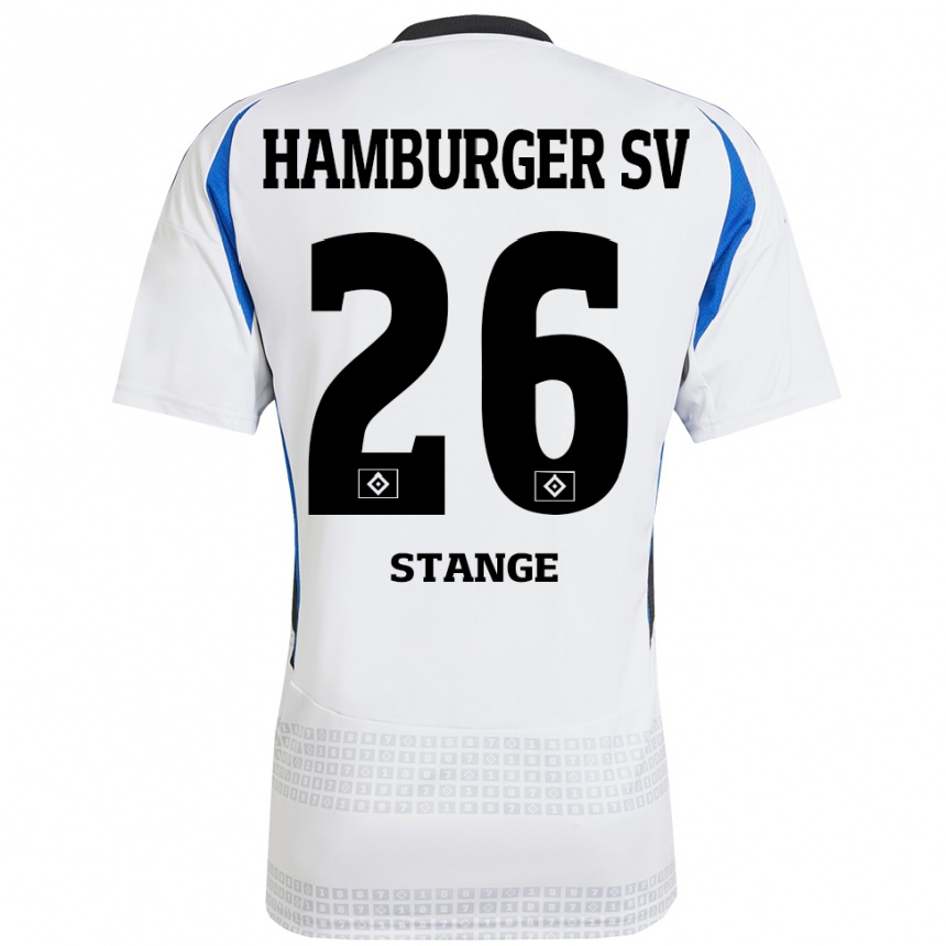 Kids Football Otto Stange #26 White Blue Home Jersey 2024/25 T-Shirt Australia