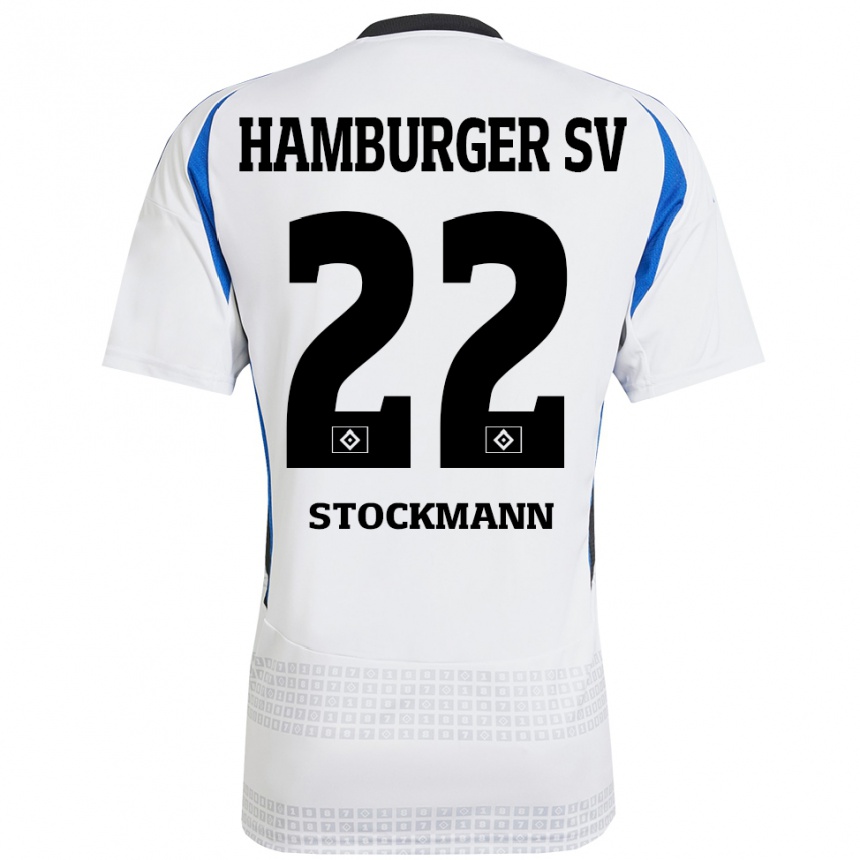 Kids Football Sarah Stöckmann #22 White Blue Home Jersey 2024/25 T-Shirt Australia